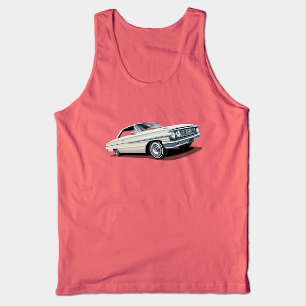 1964 Ford Galaxie 500 in wimbledon white Tank Top by candcretro